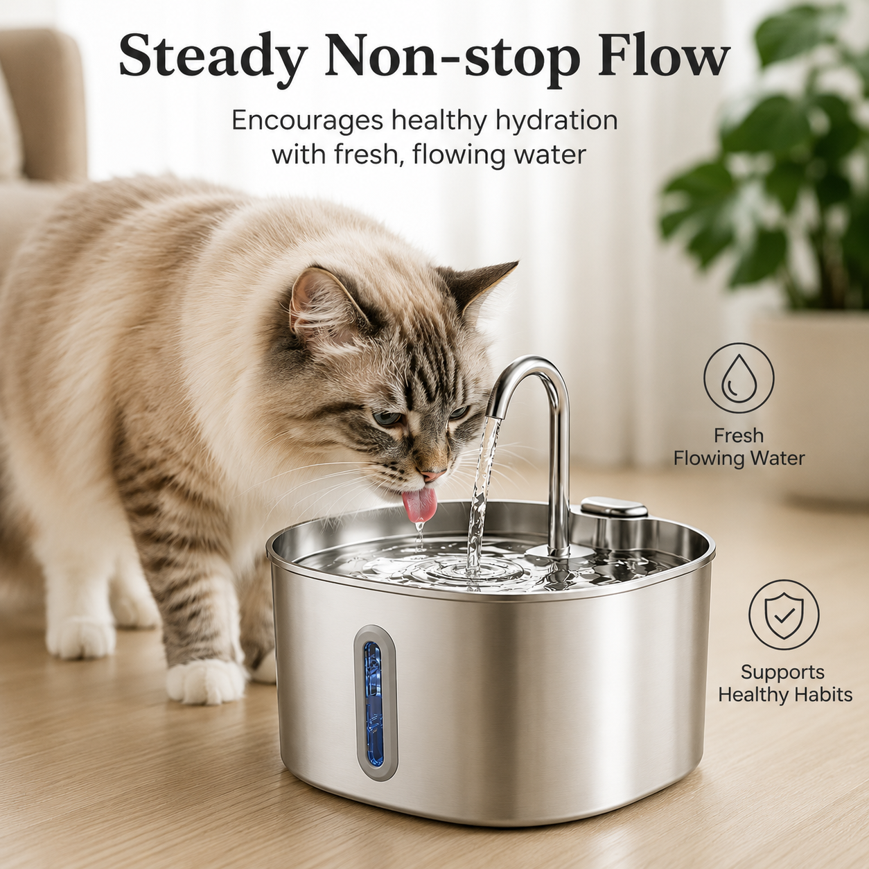 Stainless Steel Pet Fountain